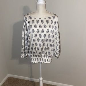 Ann Taylor Factory Long Sleeve Floral Top